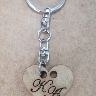 Llaveros Corazón madera mdf