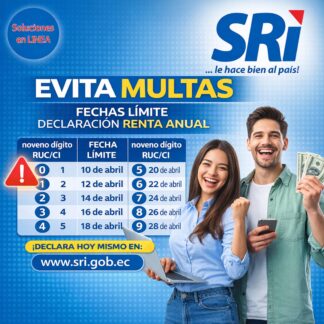 Declaración SRI RENTA anual con LIQUIDACIÓN